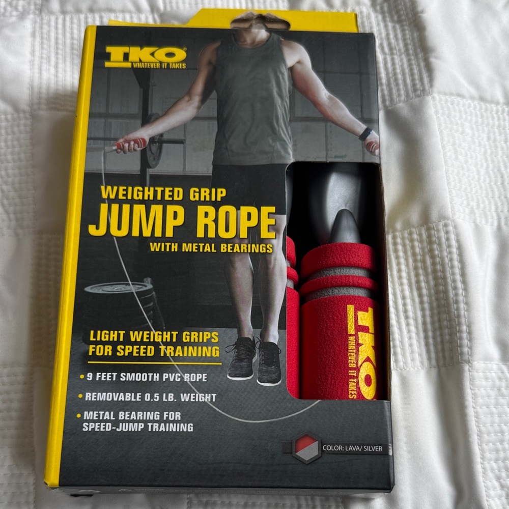 TKO Red and Black Weighted Jump Rope